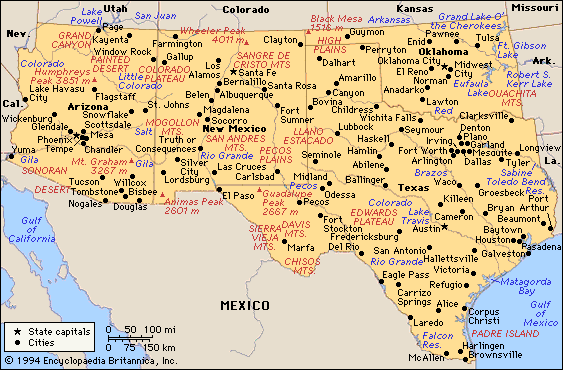 map-of-us-southwest